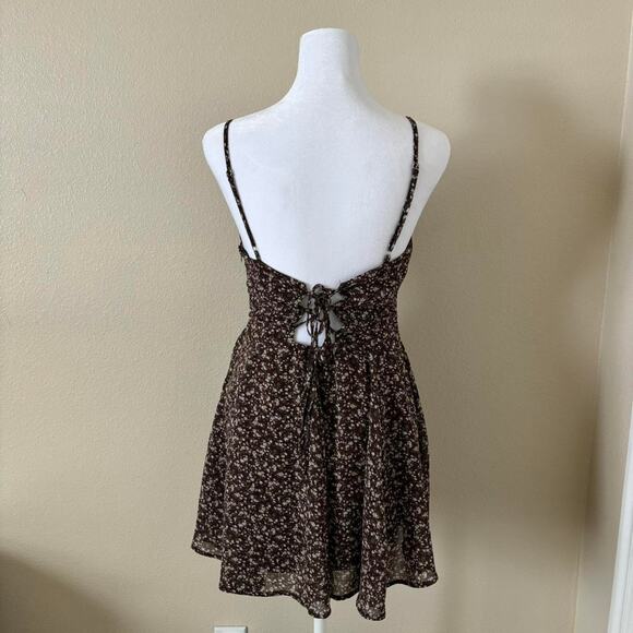 Papaya floral brown dress - Picture 3 of 8